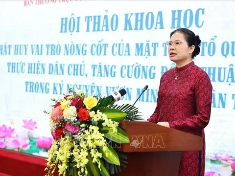 Phát huy vai trò nòng cốt của MTTQ Việt Nam trong thực hiện dân chủ, thuận xã hội
