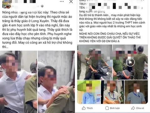 Thông tin "thầy giáo ở An Giang đưa gần 4 học sinh lớp 9 vào nhà nghỉ", cụ thể là thế nào?