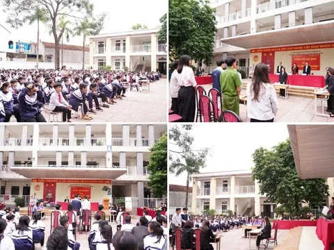 Trường THCS Chúc Sơn tổ chức chương trình ngoại khóa “Phiên tòa giả định” với chủ đề “Gây rối trật tự công cộng”