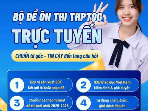 Bộ đề chuẩn format mới nhất cho kỳ thi THPT quốc gia từ nền tảng Học liệu số sắp ra mắt