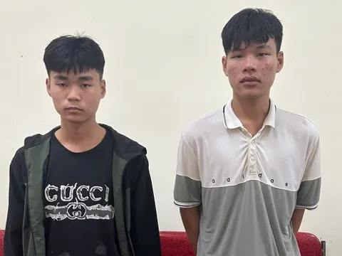 Bắt giữ Bùi Đình Huy (SN 2007) và Phan Viết Thông (SN 2008) trộm cắp tiền công đức của các đền, chùa