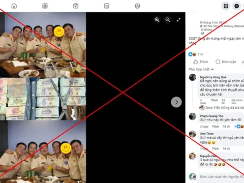 Công an nói gì về hình ảnh được cho là CSGT “ăn mừng sau ngày làm việc thành công” bên cạnh những cọc tiền?