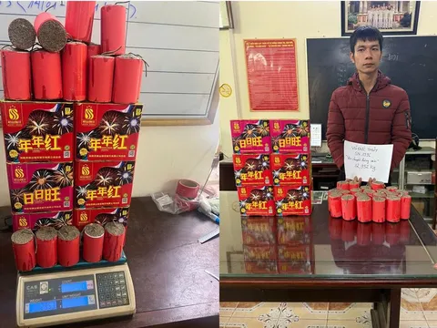 Nam Định: Bắt đối tượng vận chuyển 12,952 kg pháo nổ