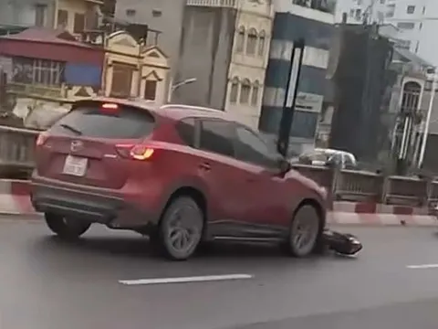 Tiết lộ danh tính tài xế Mazda CX5 tông, "ủn" lê xe máy dưới gầm ở Hà Nội