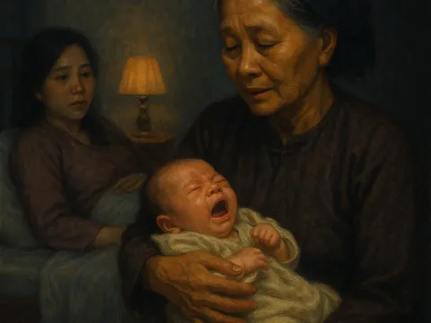 Đêm ở cữ đầu tiên: Con khóc, mẹ chồng hát to, chồng chỉ nói một câu khiến tôi nghẹn lòng