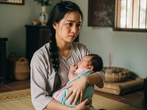 Khi con đầy tháng, mẹ đẻ xin cho tôi về ngoại, mẹ chồng không cho liền nói một câu khiến tôi chết lặng