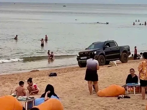Lái xe bán tải gây náo loạn bãi biển, tài xế lĩnh án 6 tháng tù