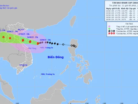 Bão số 5 tăng cấp dữ dội, hướng thẳng Nghệ An – Hà Tĩnh, sóng gió nguy hiểm vịnh Bắc Bộ