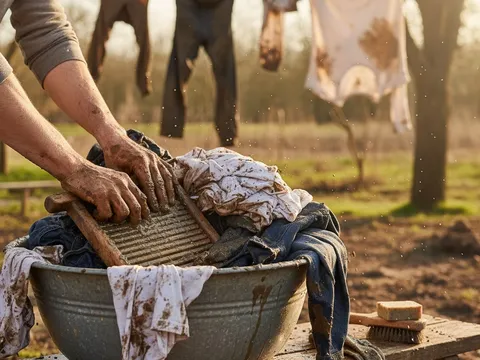 Sau bão lũ, quần áo “ngâm bùn” được cứu thế nào?