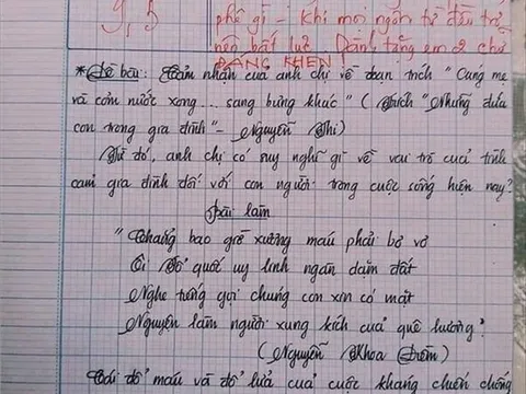 Nam sinh viết bài thi Văn dài kỷ lục 18 trang, cô giáo “bó tay” vì không biết phê gì thêm