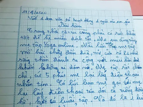 Bài văn tả mẹ tập Yoga siêu chân thực khiến "mẫu thân" ngượng chín mặt vì bị bóc phốt