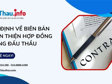 Quy định về biên bản hoàn thiện hợp đồng trong đấu thầu