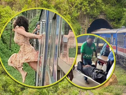 Mạo hiểm tính mạng chỉ vì 1 bức ảnh, du khách Trung Quốc gặp tai nạn nghiêm trọng trên tàu hỏa