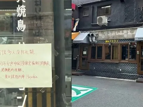 Nhà hàng Nhật treo biển cấm khách Trung Quốc vì “thô lỗ”, cộng đồng quốc tế phản ứng gay gắt