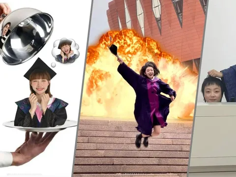 Ảnh tốt nghiệp kiểu meme: Gen Z Trung Quốc "cười ra nước mắt" trước tương lai mờ mịt