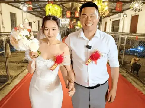 Cặp đôi Trung Quốc gây sốt với hôn lễ giữa hàng trăm "khách mời" đặc biệt