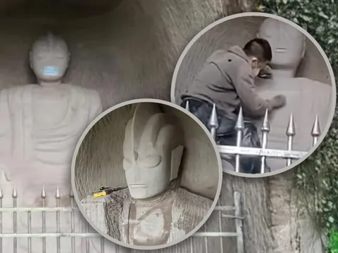Bức tượng “Phật Ultraman” cao gần 3m gây bão MXH: Người khen sáng tạo, kẻ đòi dỡ bỏ, chính quyền phải vào cuộc