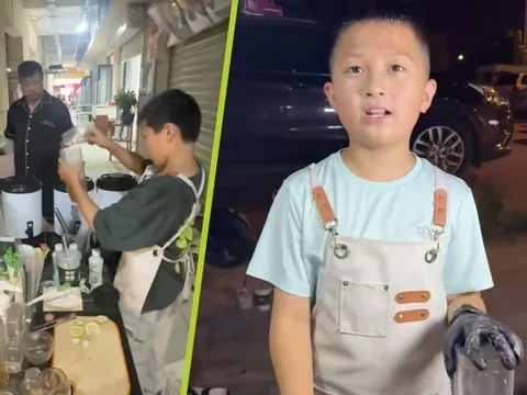 Cậu bé 11 tuổi vừa đứng đầu lớp, vừa "khởi nghiệp" với xe bán trà sữa ở chợ đêm, kiếm gần 17 triệu đồng khiến ai cũng trầm trồ