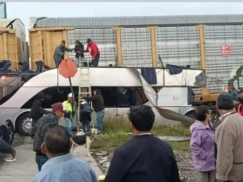 Thảm kịch đường sắt tại Mexico: Xe buýt bị tàu hỏa cuốn phăng, hơn 50 người thương vong