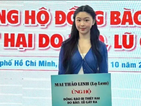 Lọ Lem nhà Quyền Linh trích 100 triệu ủng hộ vùng lũ, 19 tuổi là chủ quỹ từ thiện tiếp nối tư tưởng của bố