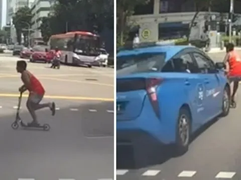 Camera ghi lại khoảnh khắc bé trai 9 tuổi bị taxi hất văng giữa ngã tư, lý do khiến nhiều người vừa thương vừa giận