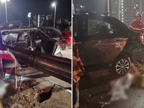 Trượt bánh trên đường mưa, xe chở khách bị thanh chắn xuyên thủng khiến cô gái 19 tuổi tử vong tại chỗ