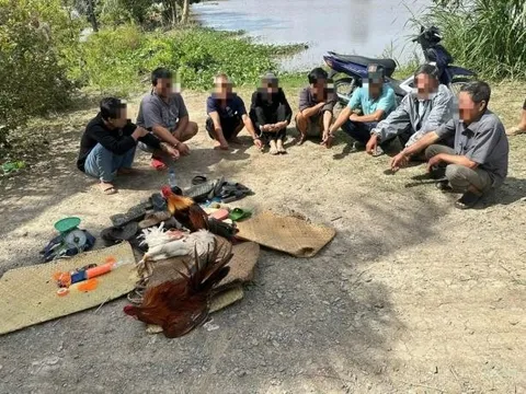 Tạm giữ 8 đối tượng "làm điều mờ ám" tại khu đất trống