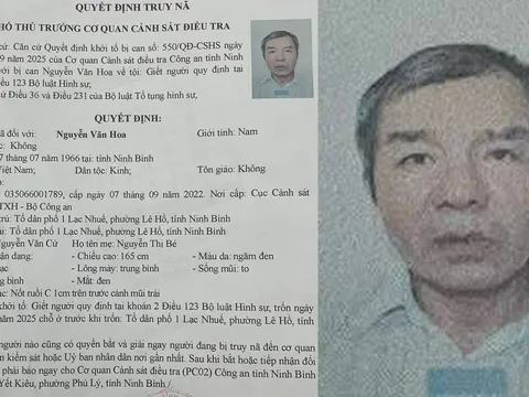 Công an truy nã đối tượng Nguyễn Văn Hoa có những đặc điểm nhận dạng này