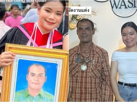 Cô dâu bật khóc trong ngày cưới khi gặp người lạ giống hệt người cha quá cố