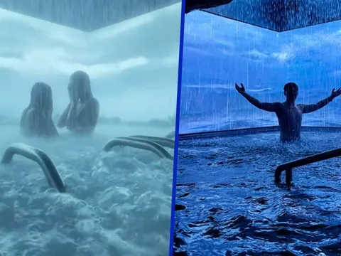 Độc lạ trào lưu “tắm bão” gây sốt tại Trung Quốc