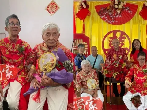 Cụ bà 91 tuổi mới có lần đầu làm cô dâu, kết hôn với chồng 67 tuổi: Câu chuyện tình ở viện dưỡng lão khiến nhiều người lặng đi vì xúc động