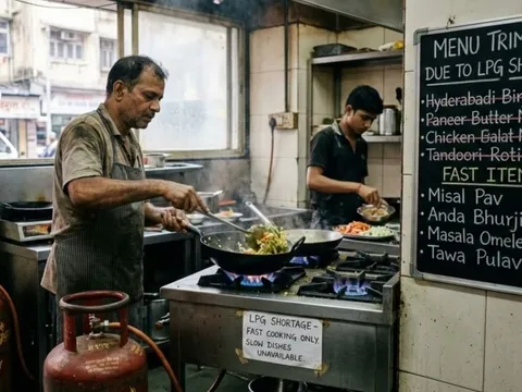 Ấn Độ: Khi gas trở nên khan hiếm, nhiều quán ăn phải quay lại bếp củi, bếp than để duy trì hoạt động