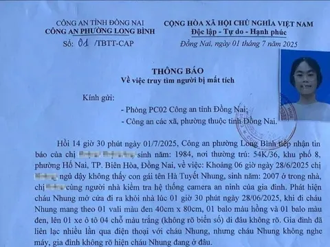 Thiếu nữ 18 tuổi mất tích nhiều ngày ở Đồng Nai: Camera ghi cảnh "mờ ám" lúc 1h sáng