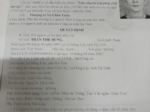 Truy tìm Trần Thế Dũng