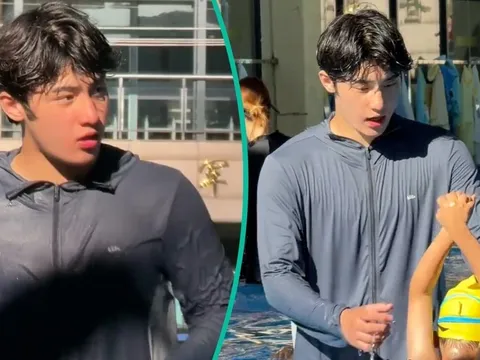 HLV bơi lội trẻ gây sốt vì quá điển trai, phụ huynh xếp hàng dài chỉ để ngắm nhìn