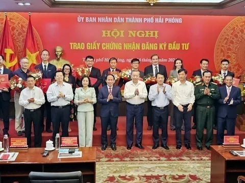 Hải Phòng: 12 dự án được trao Giấy chứng nhận đăng ký đầu tư 