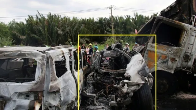 Cảm phục nhóm người hùng lao vào giải cứu tài xế mắc kẹt trong ô tô sắp bốc cháy