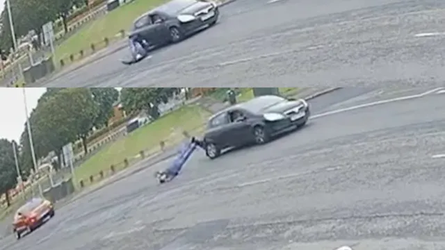 Khoảnh khắc: Nam thanh niên bị cướp kéo lê rồi hất văng xuống đường khi cố đuổi theo