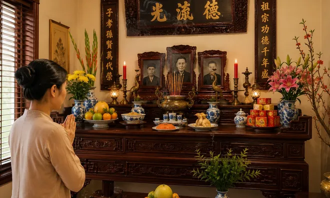 Trước khi thắp hương, nhiều gia đình Việt thường chuẩn bị 3 điều này để không gian thờ cúng thêm trang nghiêm