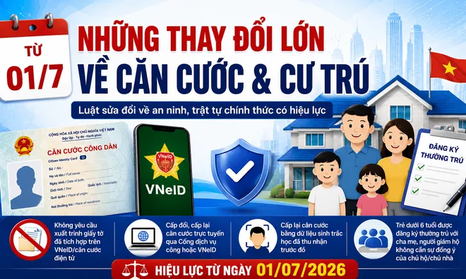 Từ 1/7: Hàng loạt thay đổi lớn về căn cước và cư trú, người dân cần biết