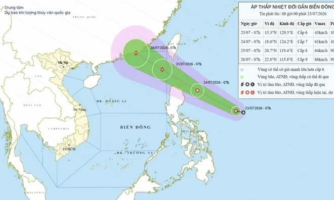 Bão số 2 có thể hình thành từ đêm 24/7, Bắc Bộ mưa rất to, nhiều nơi đối mặt nguy cơ lũ quét