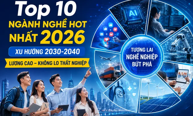 Top 10 ngành nghề Hot nhất 2026: Xu hướng 2030-2040, lương cao không lo thất nghiệp