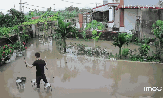 Nhà ngập sâu vì bão, thanh niên ngồi câu cá chill chill khiến cộng đồng mạng cười ngả nghiêng
