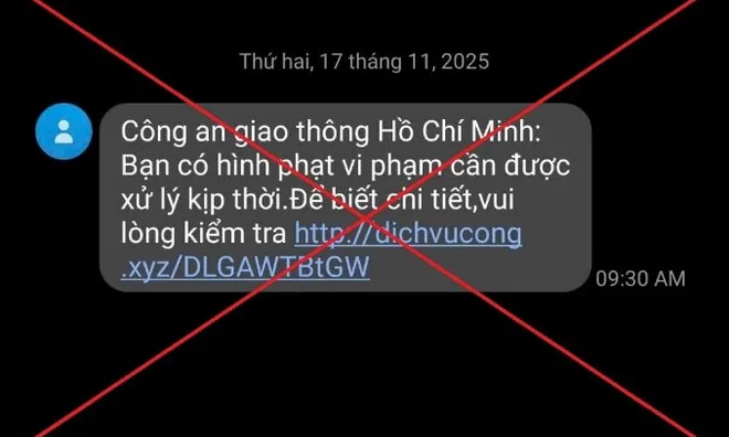 Cảnh báo tin nhắn lừa đảo thông báo “phạt nguội” của Cảnh sát giao thông