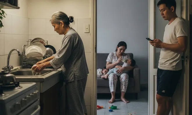 Mẹ chồng 62 tuổi lúi húi dưới bếp và tấm "thẻ bài" mang tên con nhỏ của nàng dâu