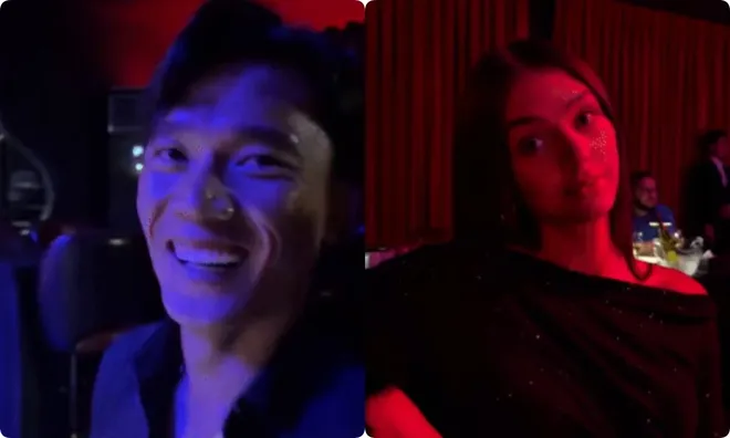 Lộ khoảnh khắc Bùi Tiến Dũng "nhìn không chớp mắt" trước vũ công, vợ Tây lập tức có động thái dằn mặt