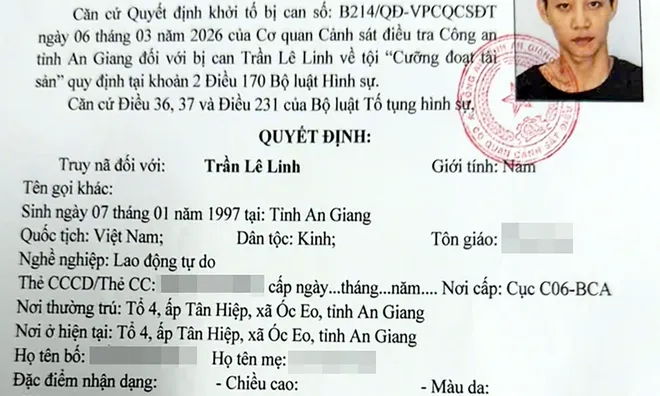 Ép tiếp viên karaoke đóng "phế", đối tượng cầm đầu Trần Lê Linh bị truy nã