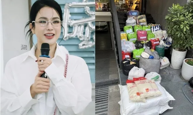 Sao Việt chung sức vì miền Trung: Diệp Lâm Anh huy động xe 0 đồng tiếp lương thực, Hà Anh giữ ấm cho trẻ em vùng lũ