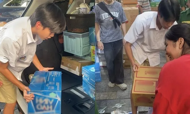 Subeo tự dùng tiền tiết kiệm ít ỏi làm từ thiện, "doanh nhân phố núi" Cường Đô La xúc động khi xem hình chụp trộm của con