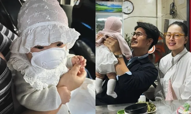 Sao Việt 24h: Ngô Thanh Vân - Huy Trần hiếm hoi khoe nửa gương mặt của con gái, bé Gạo có đôi mắt giống hệt mẹ